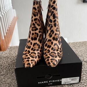 Marc Fisher Animal Print Ankle Booties